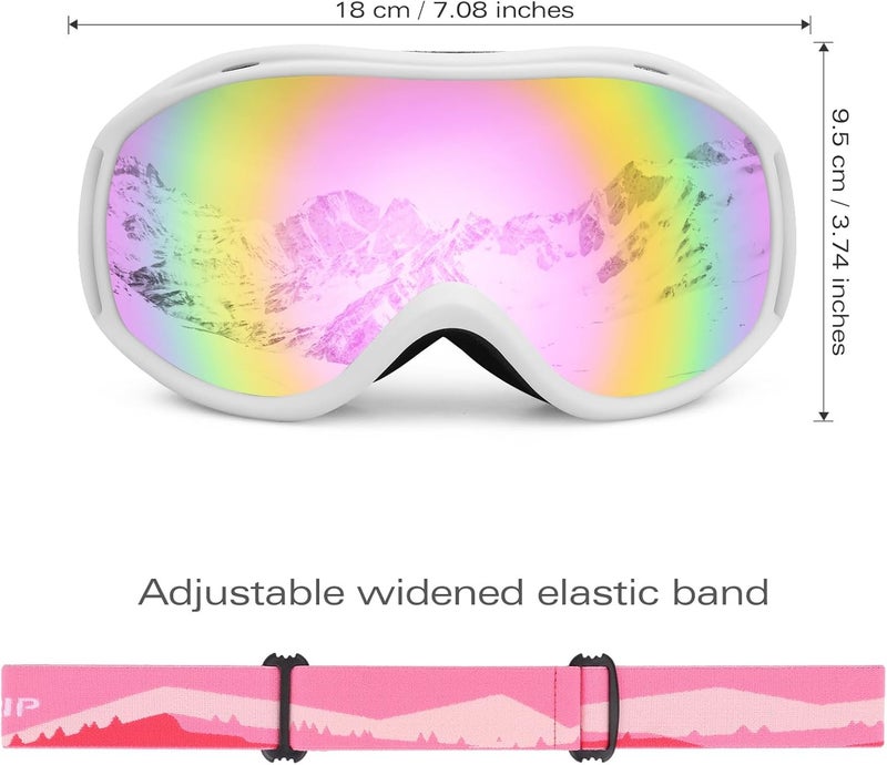 Supertrip Ski Goggles Men Women Anti-Fog Snow Goggles UV Protection Snowboard Goggles for Adult Youth - Image 5